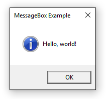 Screenshot of messagebox